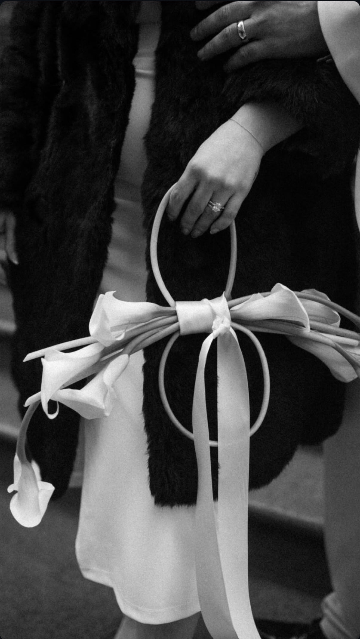 black and white calla lily wedding bouquets Calla Lily Bouquet Bag